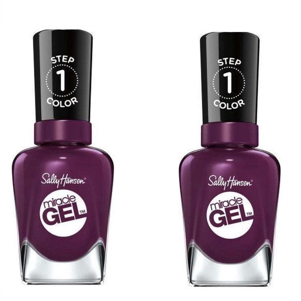 2 Pack Sally Hansen Miracle Gel Nail Polish 572 Wild for Violet